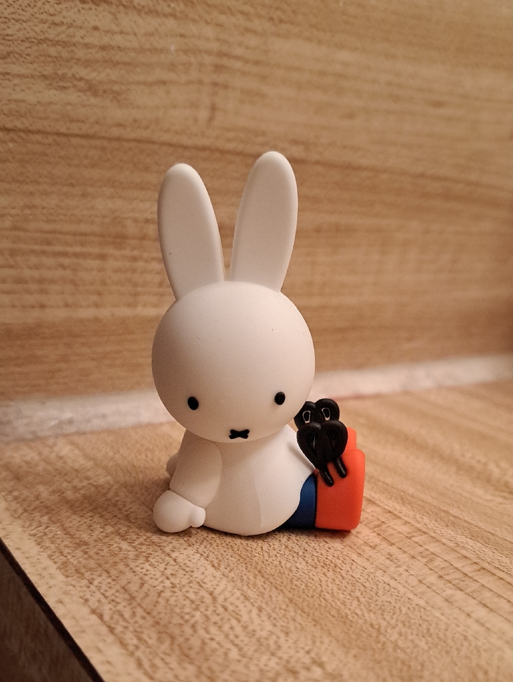 miffy White Bunny Figurine with Orange and Blue Accents